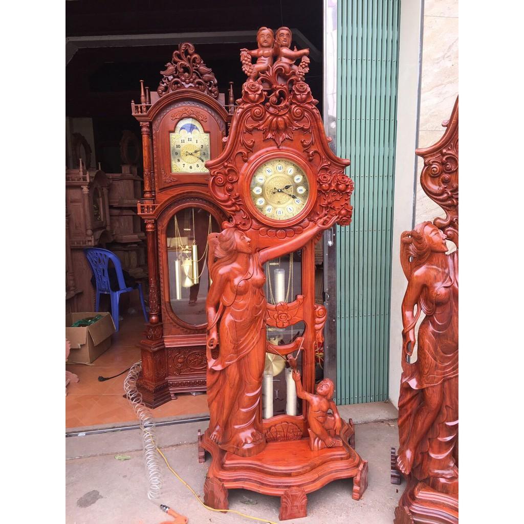 Đông hồ cây cô tiên gỗ hương đá cao 2m30