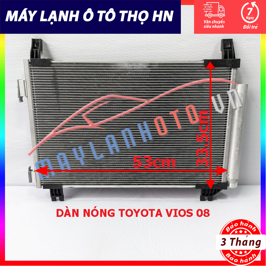 Dàn nóng Toyota Vios 2008 Hàng xịn Thái Lan