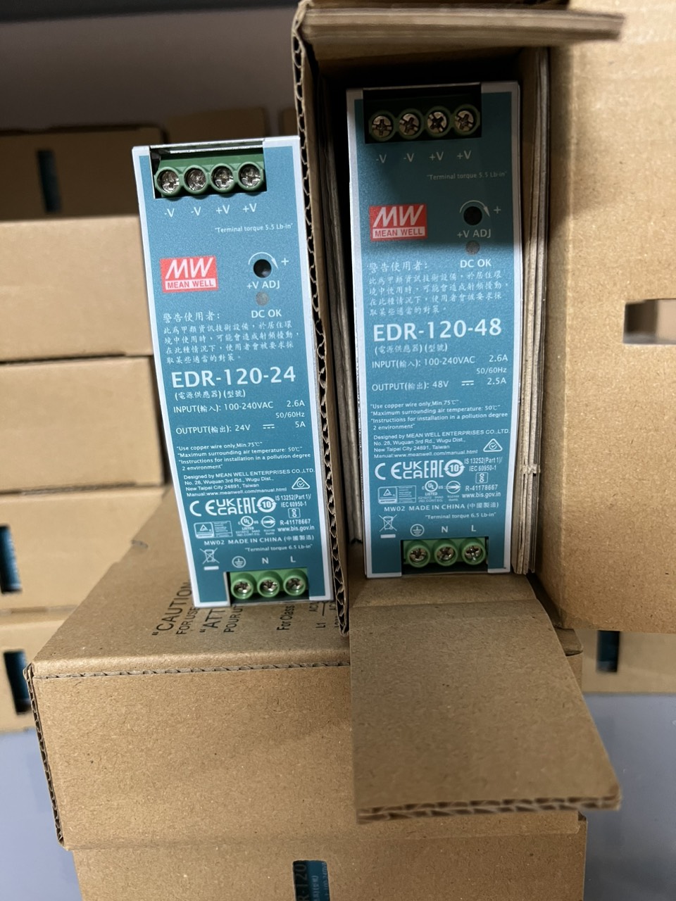 Nguồn DIN Rail EDR-120-48 Meanwell Hàng chính hãng