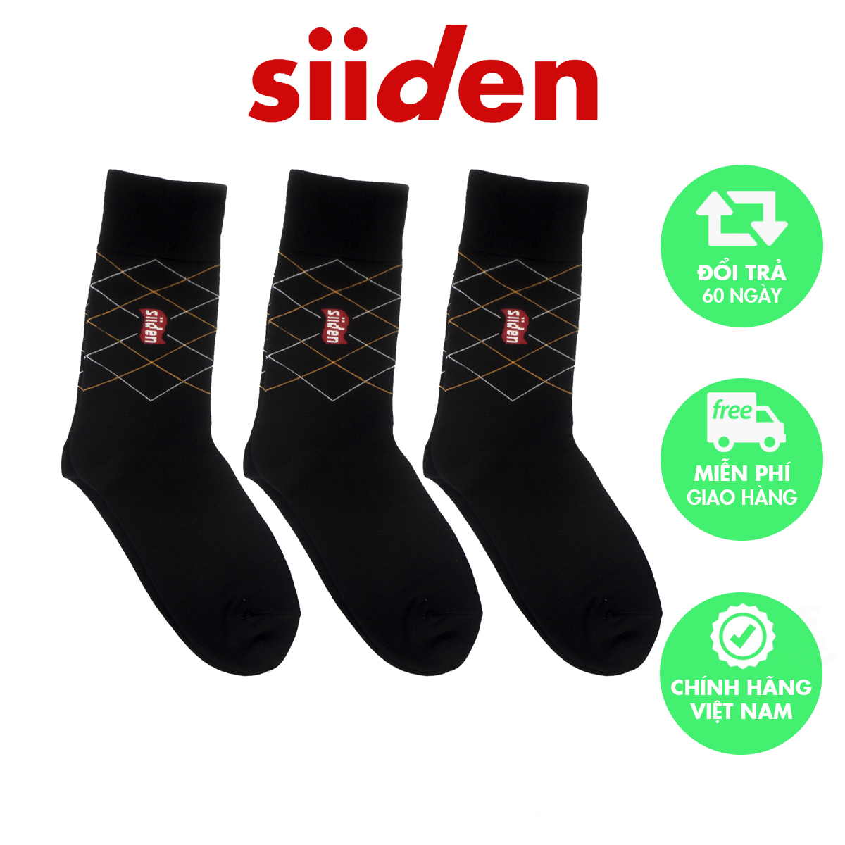 Combo 3 đôi tất  nam cổ dài sợi modal thoáng khí khử mùi - CB1M001