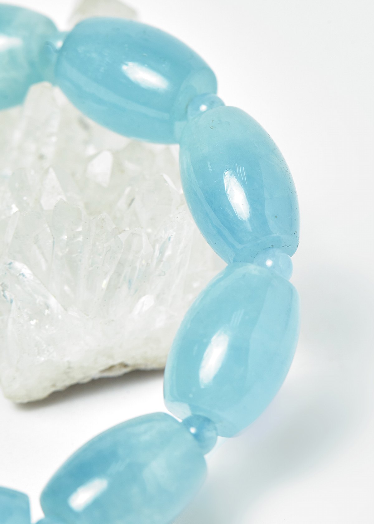 Vòng lu thống đá aquamarine hạt 17x12.5mm mệnh thủy, mộc - Ngọc Quý Gemstones