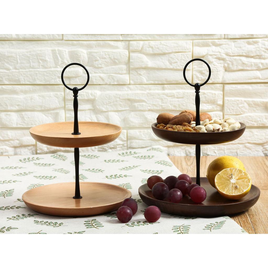 Giá Đỡ Bánh Cupcake 2 Tầng Bằng Gỗ Dùng Cho Các Buổi Tiệc