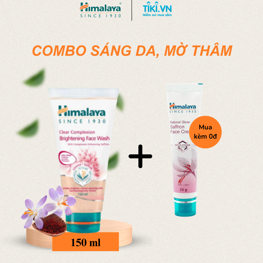 Sữa Rửa Mặt Tinh Tế Làm Sạch Và Trắng Da Cải Tiến Với Nghệ Tây Himalaya Herbals (150ml)