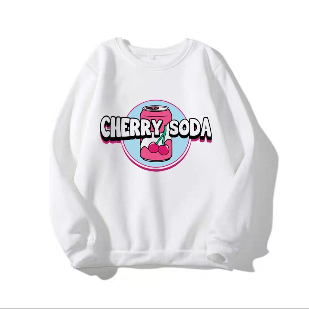 Áo sweater Unisex in Chery Soda