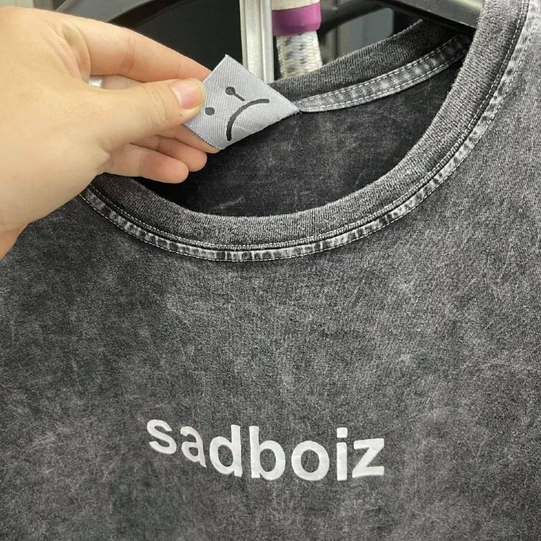 Áo thun trơn tay lỡ Sad Boiz DUSTY SIGNATURE Sad Boy phông Unisex form rộng oversize Ulzzang - Gin Store