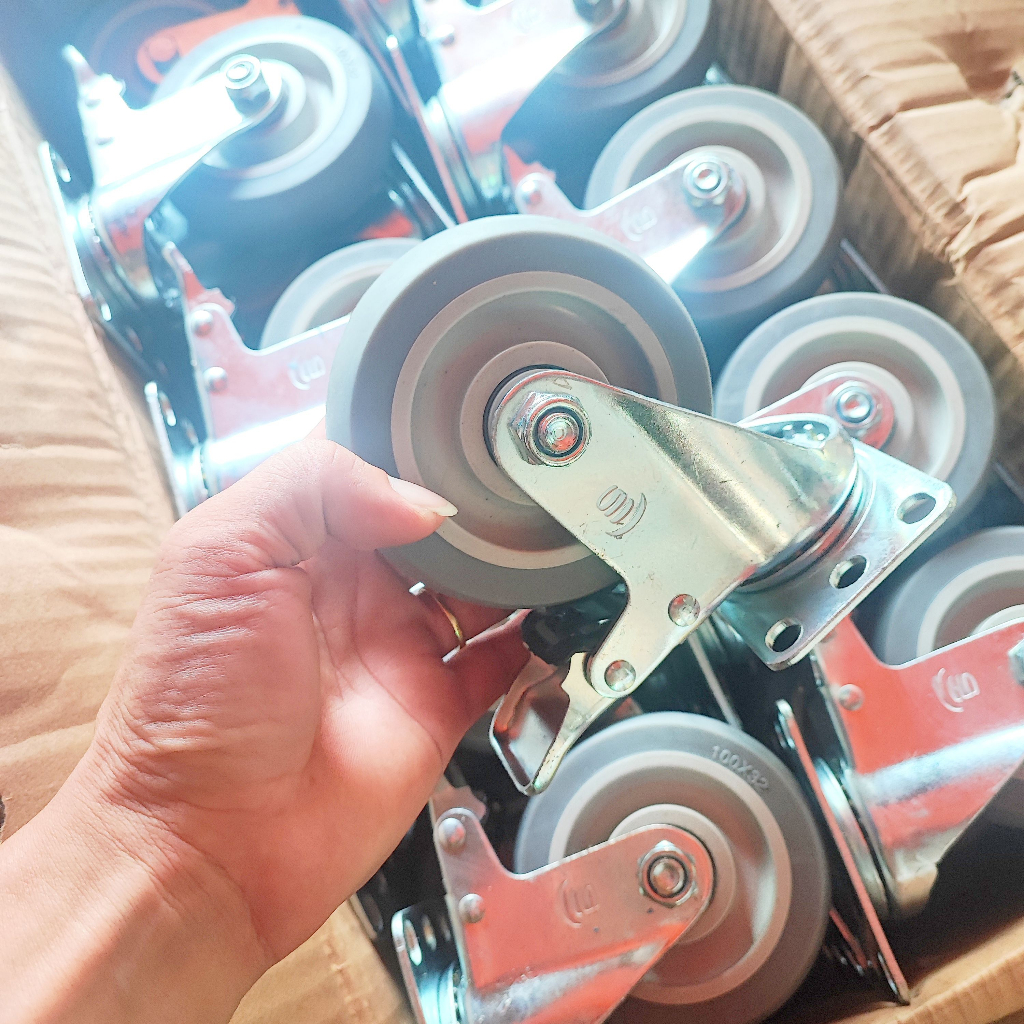 Xả kho lấy tương tác .. bánh xe đẩy hàng , bánh xe chịu lực nhựa cho tủ âm thanh sự kiện phi 10 có bi trục xoay có khóa