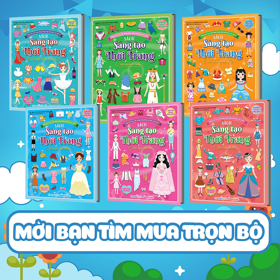 Sách Sáng tạo thời trang: Thời trang nhảy - khiêu vũ (Hơn 100 stickers)