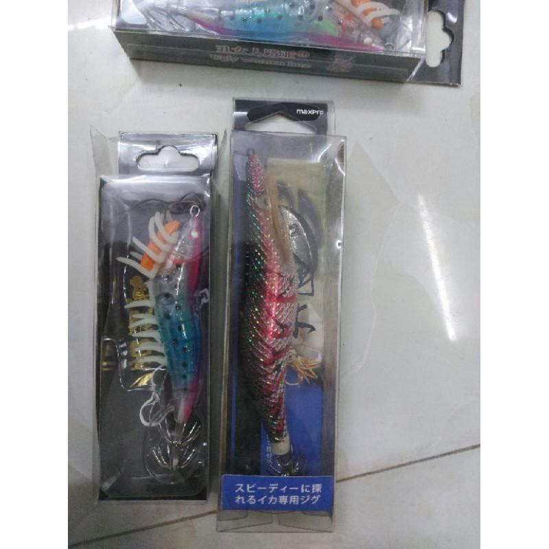 Mồi tôm giả câu mực có dạ quang combo 2 con