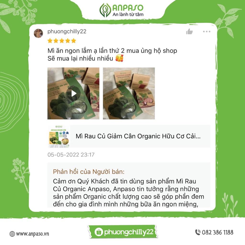 Mì Ăn Dặm Cho Bé Củ Cải Đỏ Và Củ Dền ANPASO Hữu Cơ Organic bổ sung chất xơ cải thiện táo bón 120g