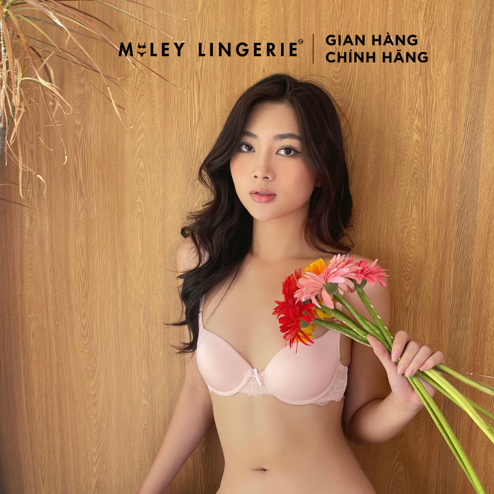 Bộ Áo và Quần Lót Nữ Phối Ren Fetching Dream Màu Hồng Miley Lingerie - BRL002-FCM04