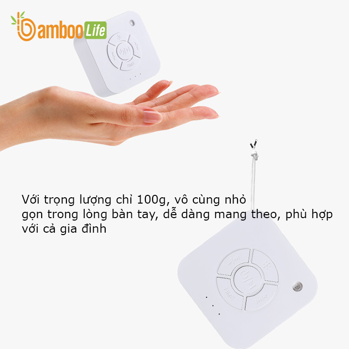 Máy tạo tiếng ồn trắng Bamboo Life BL083 hàng chính hãng Máy nghe tiếng ồn trắng white noise giúp bé ngủ ngon, sâu giấc chống giật mình