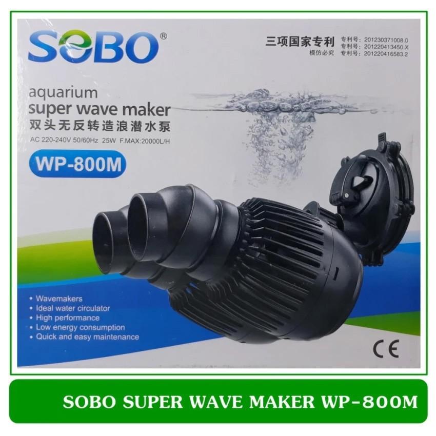 Máy Thồi Luồng Sobo 2 Đầu WP-800M - Quạt Máy Thổi Luồng, Tạo Sóng Sobo 2 Đầu Cho Hồ Cá