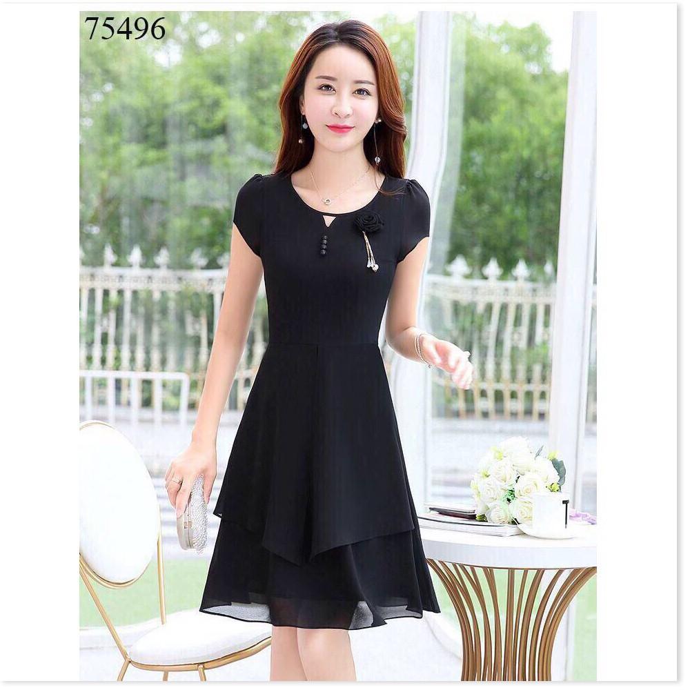 Đầm voan chiffon đính bông thanh lịch - sang trọng cho phái nữ