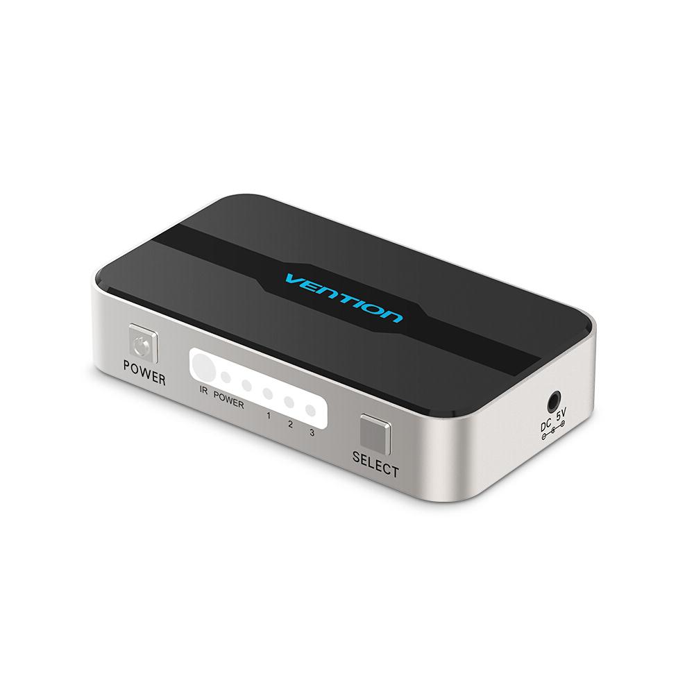Bộ chuyển mạch HDMI VENTION Bộ chia 3 trong 1 với Điều khiển từ xa 4K Full HD 1080P IR Thay thế cho Máy tính xách tay / STB / XBOX / Máy chiếu