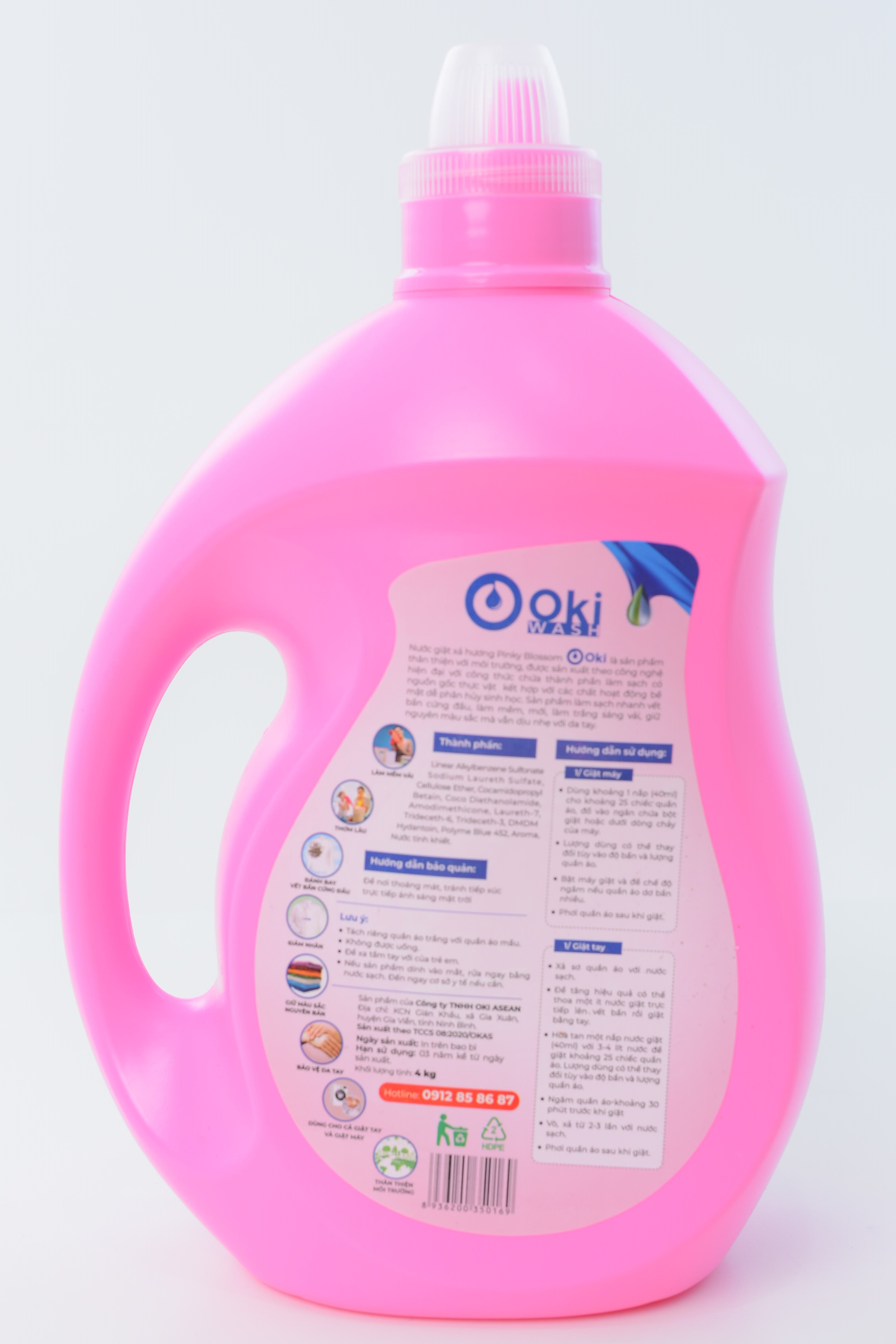 Nước giặt xả Oki wash Hương PINKY BLOSSOM 4kg