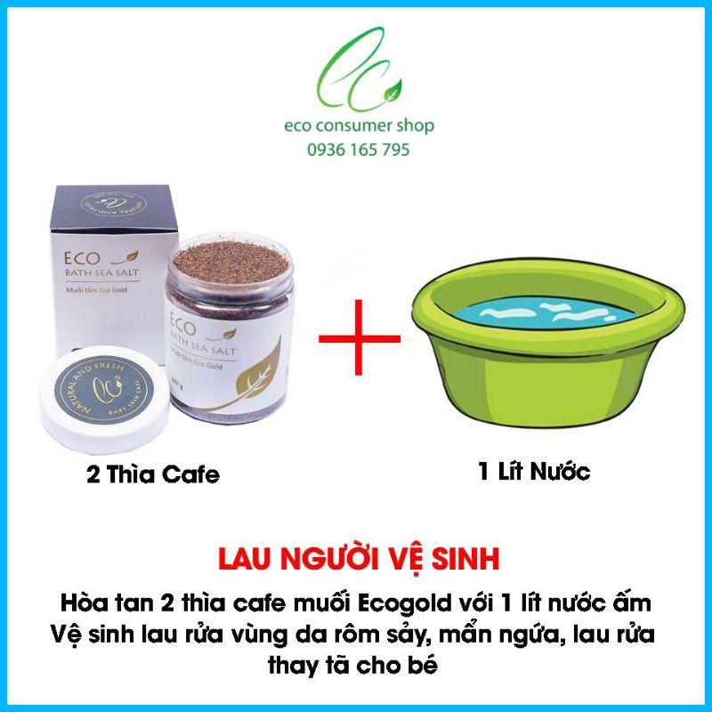 Combo 3 tặng 1 muối tắm bé Sinh Dược Eco Gold 370g dùng cho bé từ sơ sinh giảm nhanh rôm sảy mẩn ngứa hỗ trợ chàm hăm