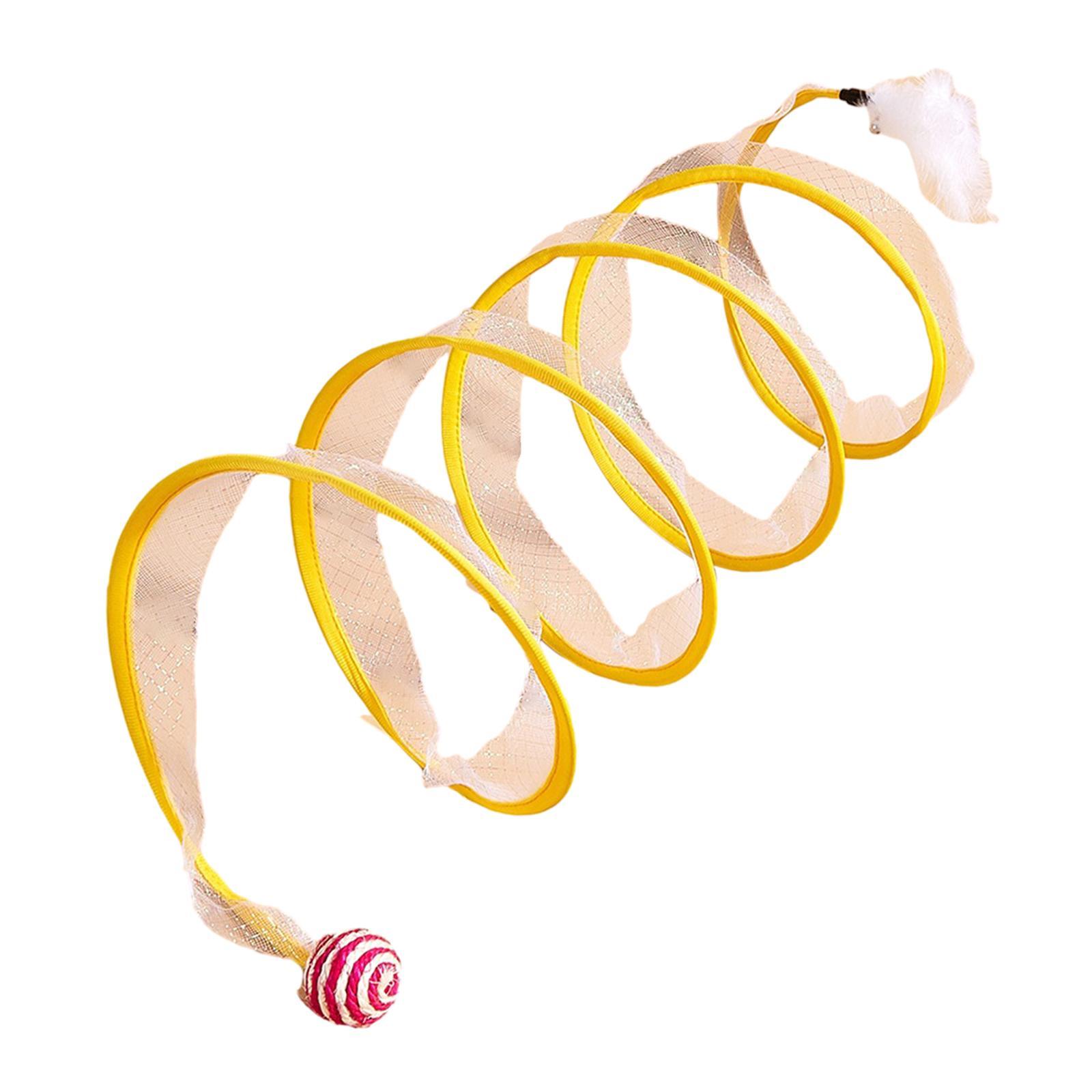 Cat Toy Cat Tunnel Toy Collapsible Spiral Tunnel Portable Cat Runway Pet Toys for Bunny Small Animals Kitten Cat