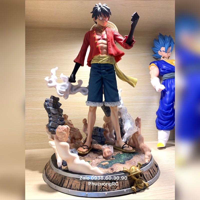 Mô hình One Piece - Luffy Haki Vũ trang cực kì nét màu da thật đẹp có led chỉnh đêm