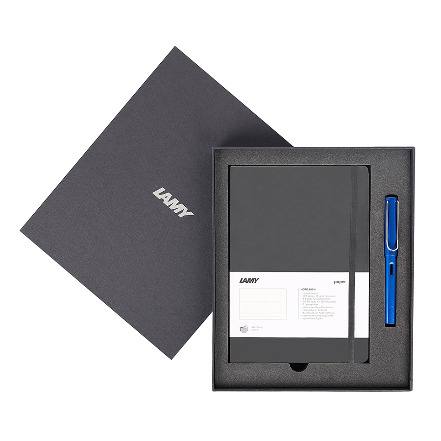 Gift Set Lamy Notebook A5 Softcover Black + Lamy Al-Star Blue - GSNAl004