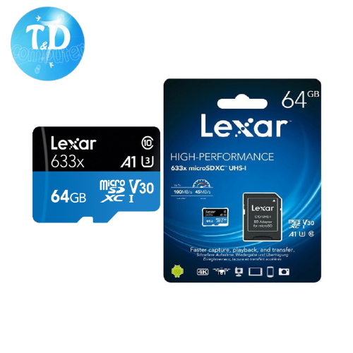 Thẻ Nhớ 64GB Lexar MICRO 633X Tốc Độ 100mb/s - Hàng chính hãng Digiworld phân phối