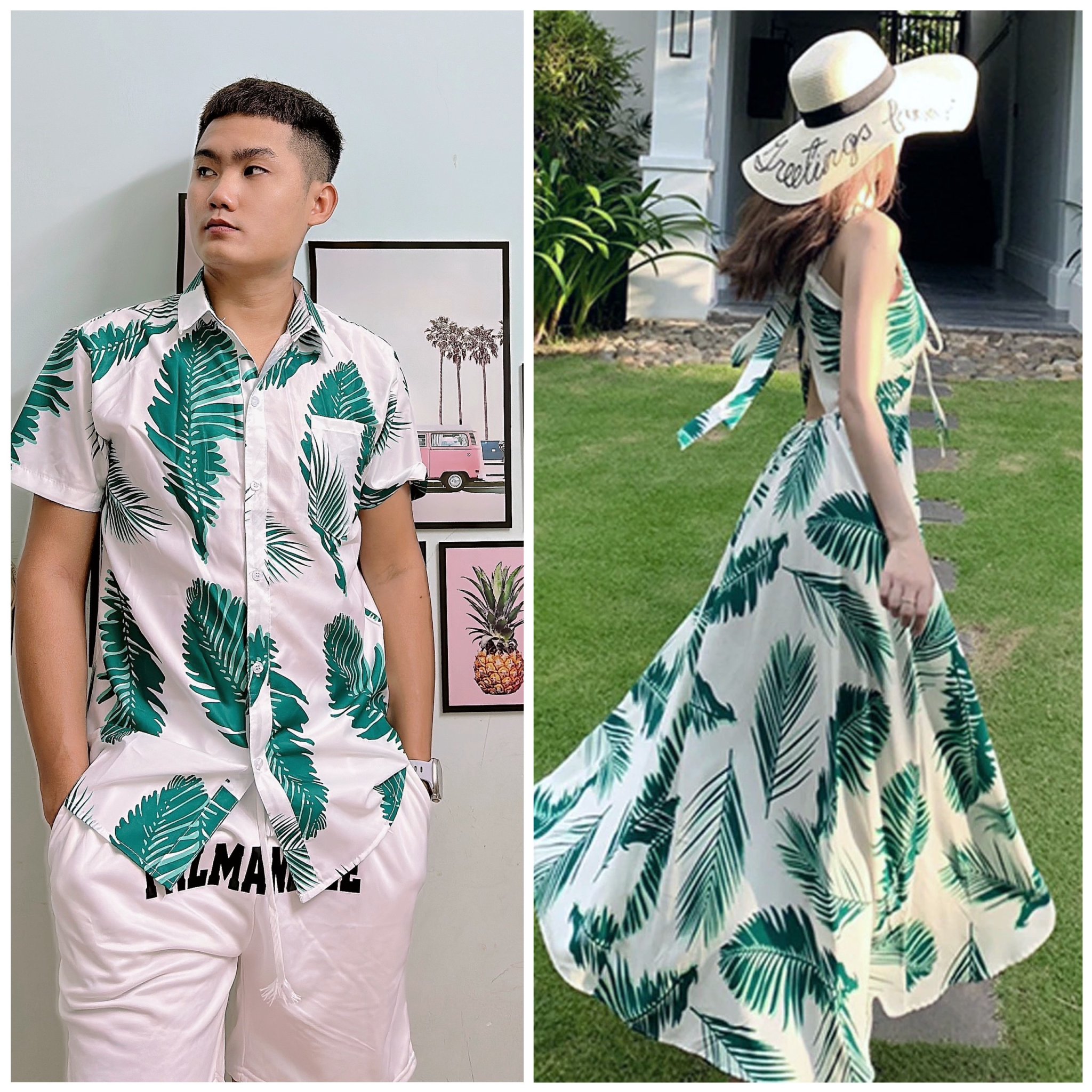Set đồ đôi họa tiết sắc nét Couple Tina 1 - AV010