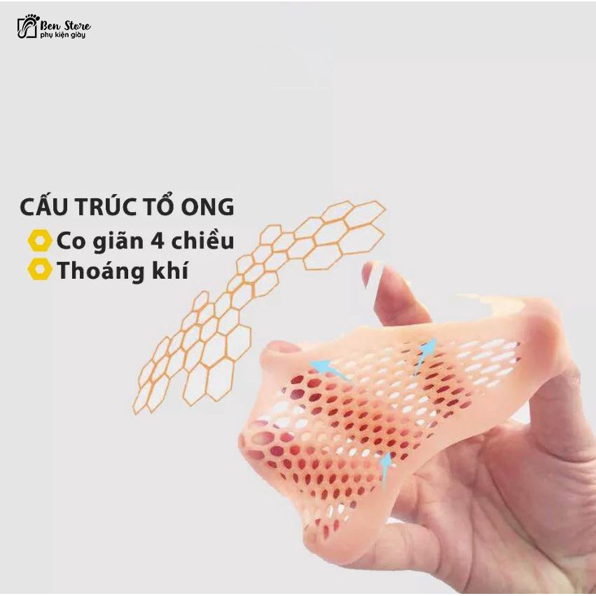 Cặp Lót giày silicone tổ ong đệm êm lòng bàn chân phía trước #sil30