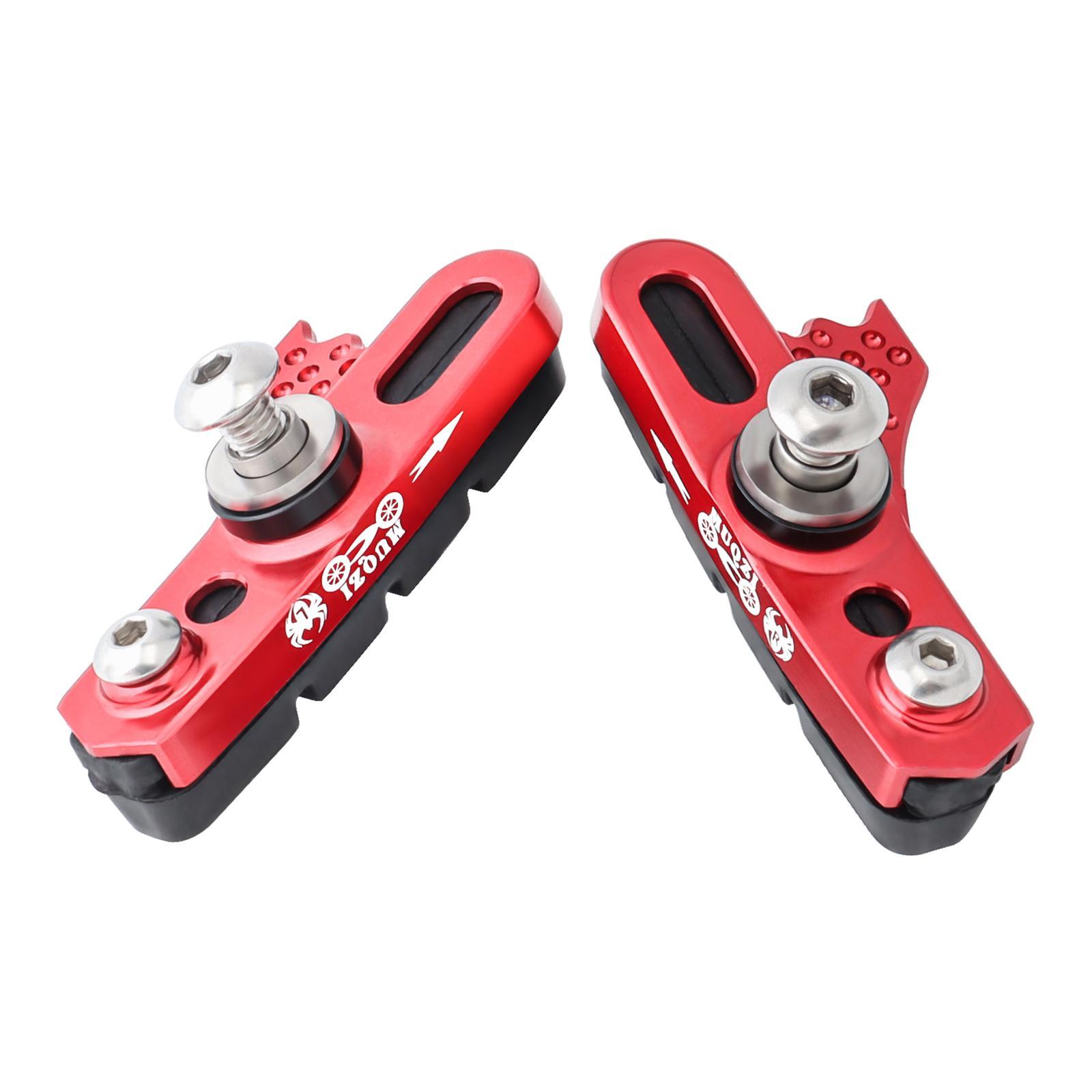 2x 1 Pair Bike Brake Blocks Brake Pads Lightweight for Mountain Folding