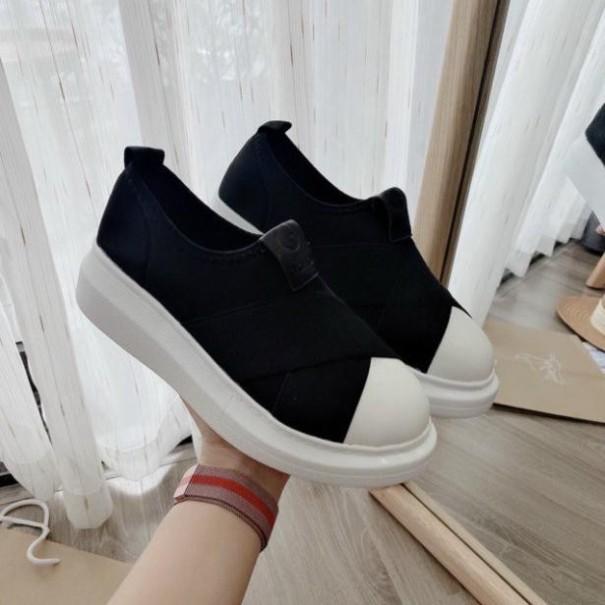 Sneakers Nữ, Giày Thể Thao Nữ Dây Chéo Độn Đế 4cm Đế Phẳng Dành Mùa Thu Đông Năng Động Cá Tính MinhtuShoes Giày