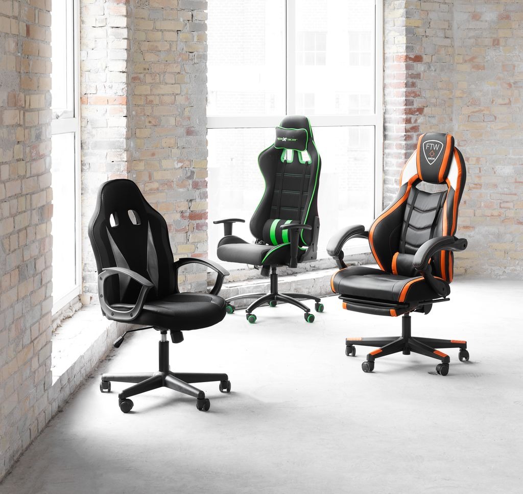 Ghế gaming | JYSK Harlev | kim loại/da PU | đen/xám | R57xS63xC97/107cm