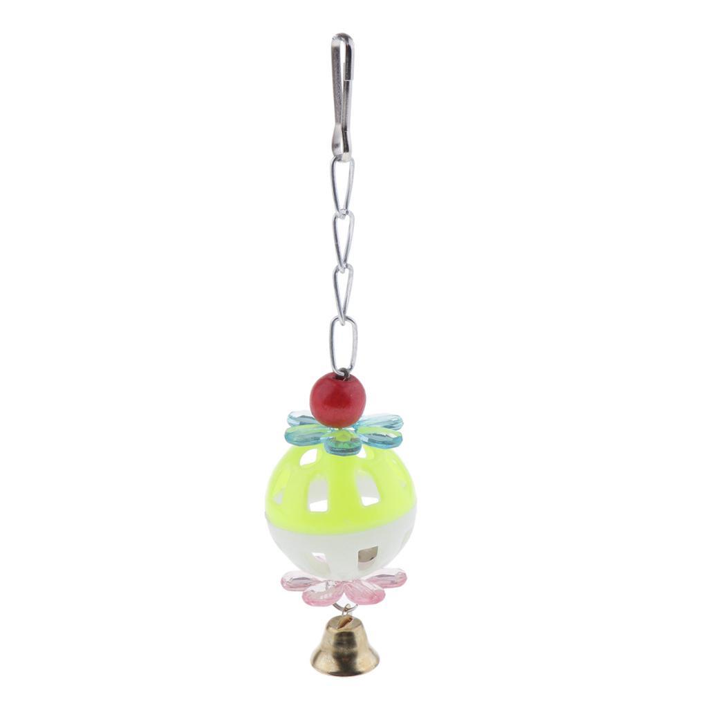 5Pcs Bird Swing Bite Standing Chewing Toy Set Hanging Parrot Wooden Toy
