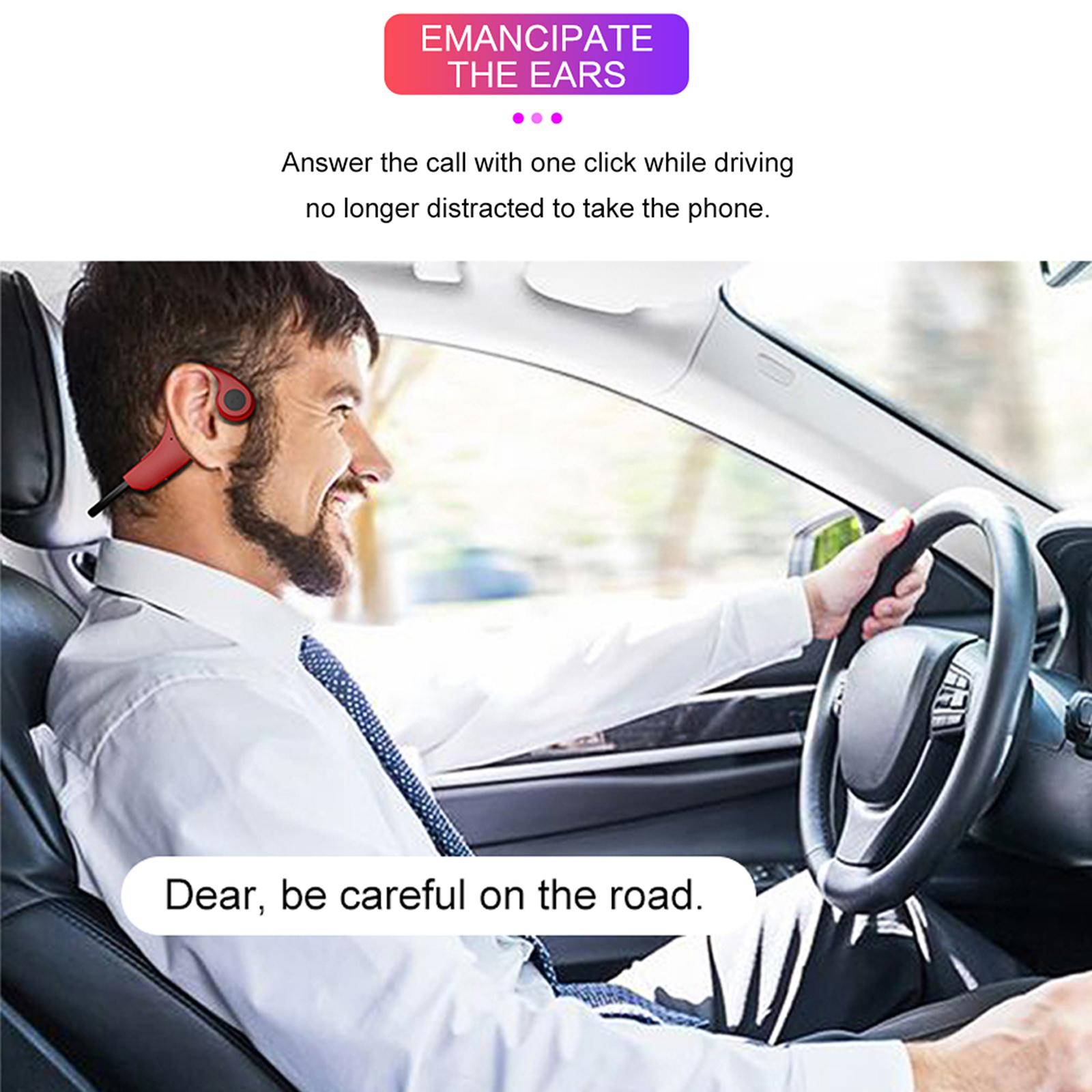 Tai nghe Bluetooth 5.0 kiểu dáng xương không dây 8GB có micrô cho điện thoại thông minh máy tính bảng H10 Bone Conduction Headset