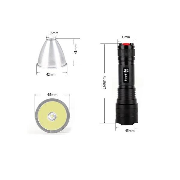 Đèn pin Supfire L6-T6 1100 Lumens