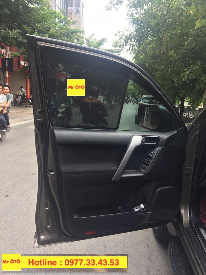 Rèm Che nắng xe Land Cruiser Prado 2012-2023 loại 1 có hút nam châm, Vải dày dặn, chống nắng tuyệt đối