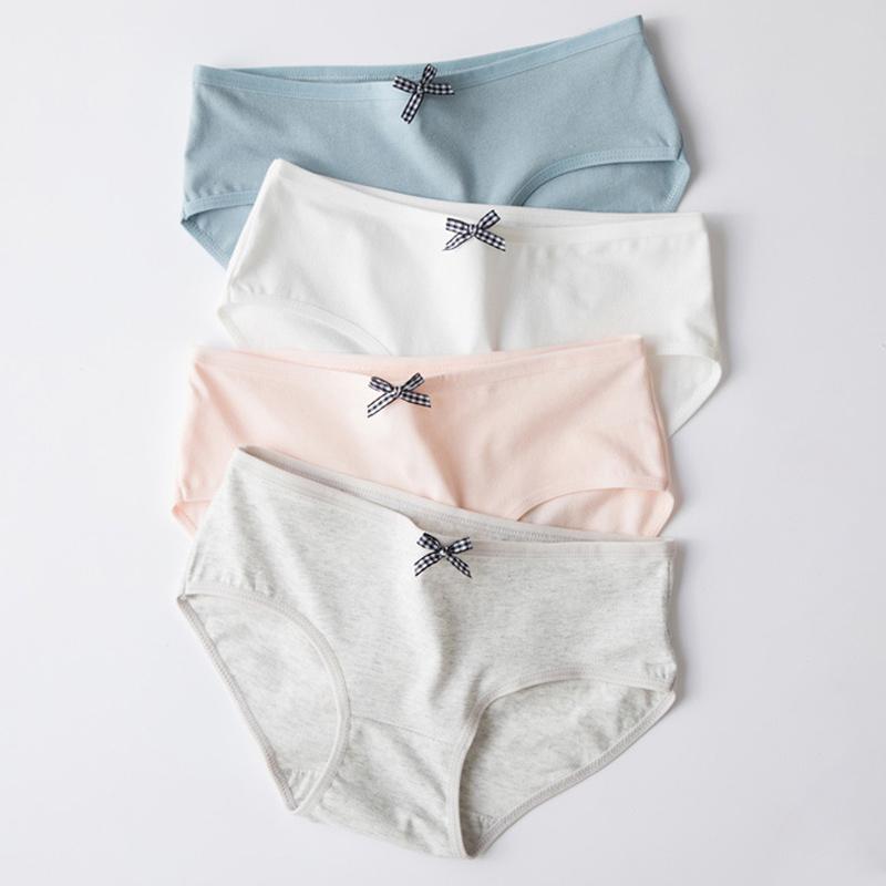 10 Cái/lốc Nữ Quần Lót Cotton Mềm Mại Quần Lót Bé Gái Màu Quần Đùi Thắt Nơ Quần Áo Lót Ren Quần Lót Nữ M-XXL Quần