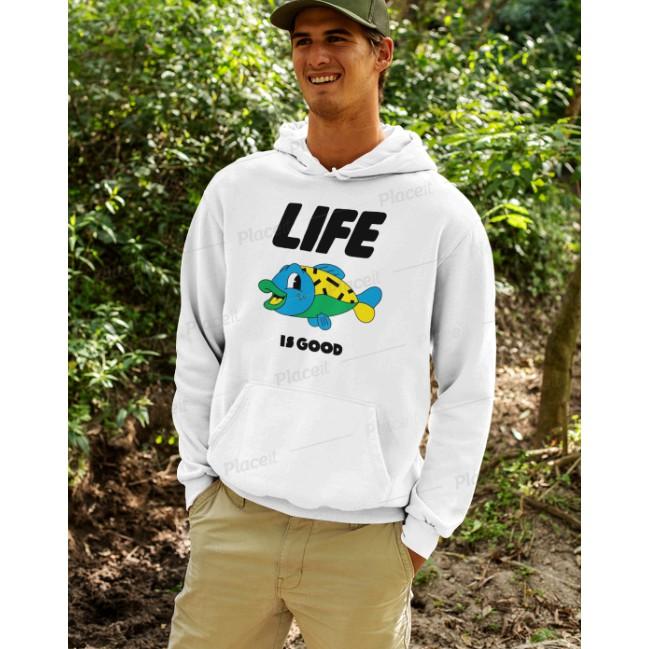 Áo hoodie chui dáng rộng Life is Good