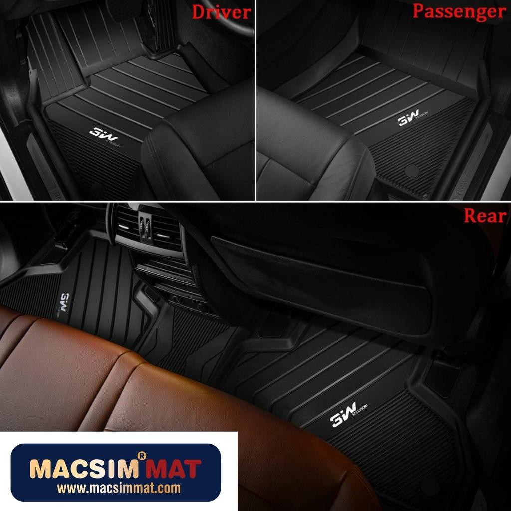 Thảm lót sàn xe ô tô VINFAST LUX SA 2019-đến nay Nhãn hiệu Macsim 3W chất liệu nhựa TPE đúc khuôn cao cấp - màu đen