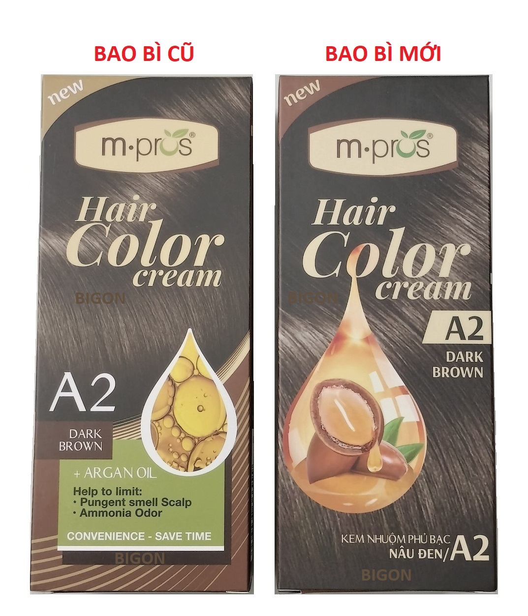Kem Nhuộm Phủ Bạc M.Pros A2 - Nâu Đen
