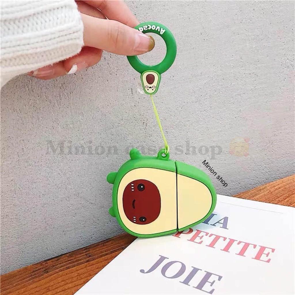Bao Case Ốp dành cho airpod 1 và 2, tai nghe bluetooth i11,i12, i100, i9s... silicon 3D quả bơ cao cấp