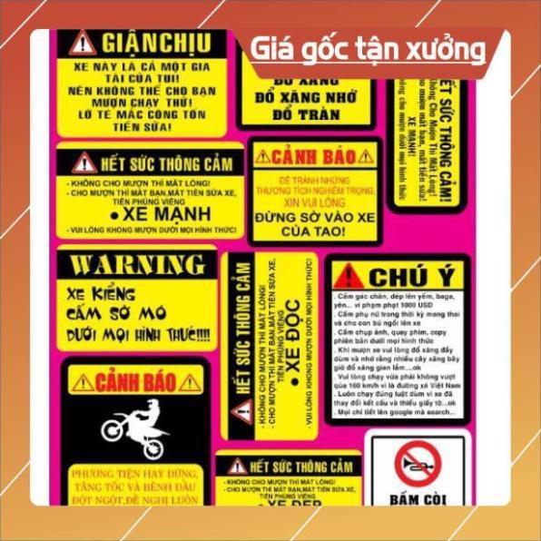 Bộ 11 tem cảnh báo giận chịu