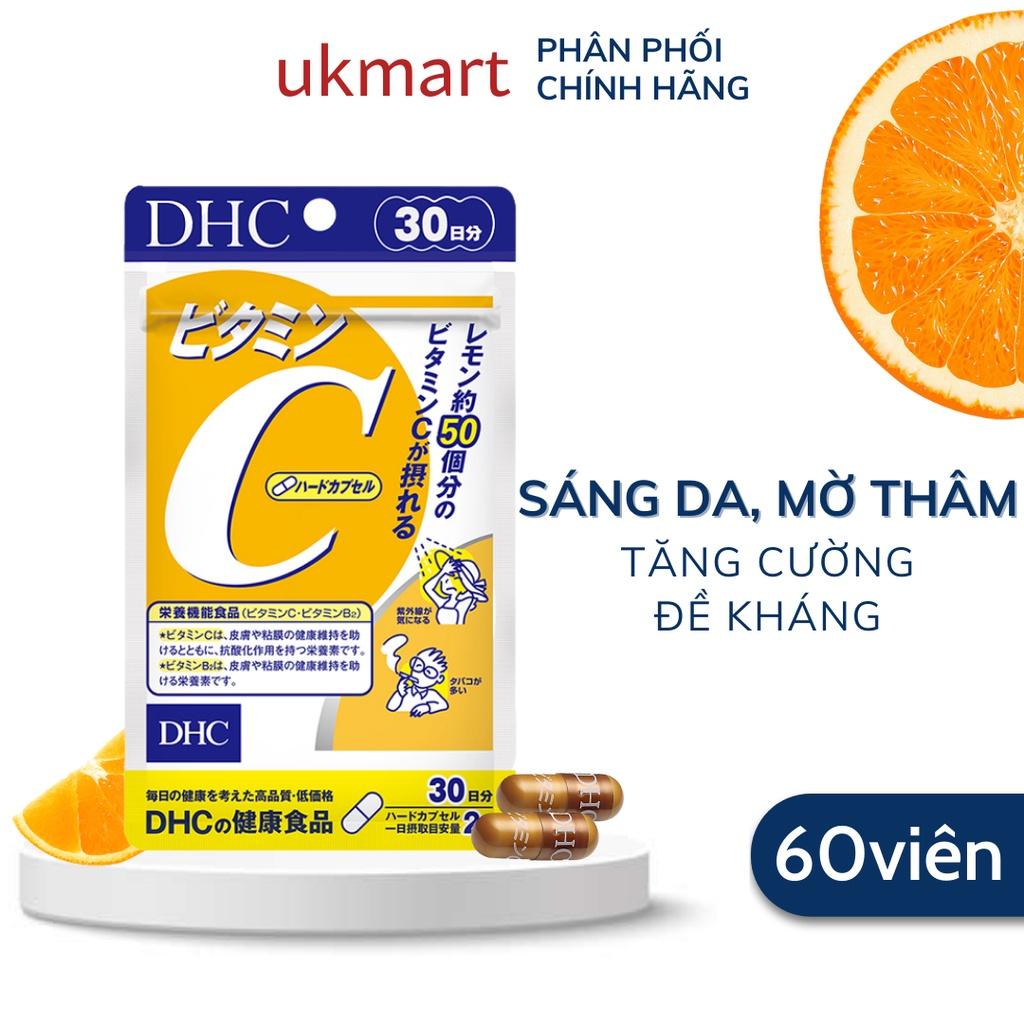 Viên Uống Vitamin C DHC Nhật Bản Làm Đẹp Da, Trắng Sáng Mờ Thâm, Thực Phẩm Chức Năng Tăng Cường Sức Đề Kháng