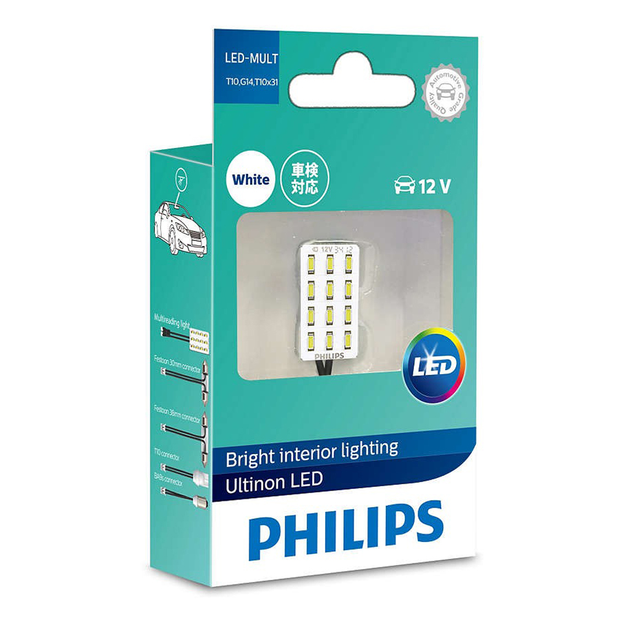 Bóng đèn tín hiệu nội thất xe ô tô Philips Ultinon LED 12957ULWX1 12V 6000K - Trắng