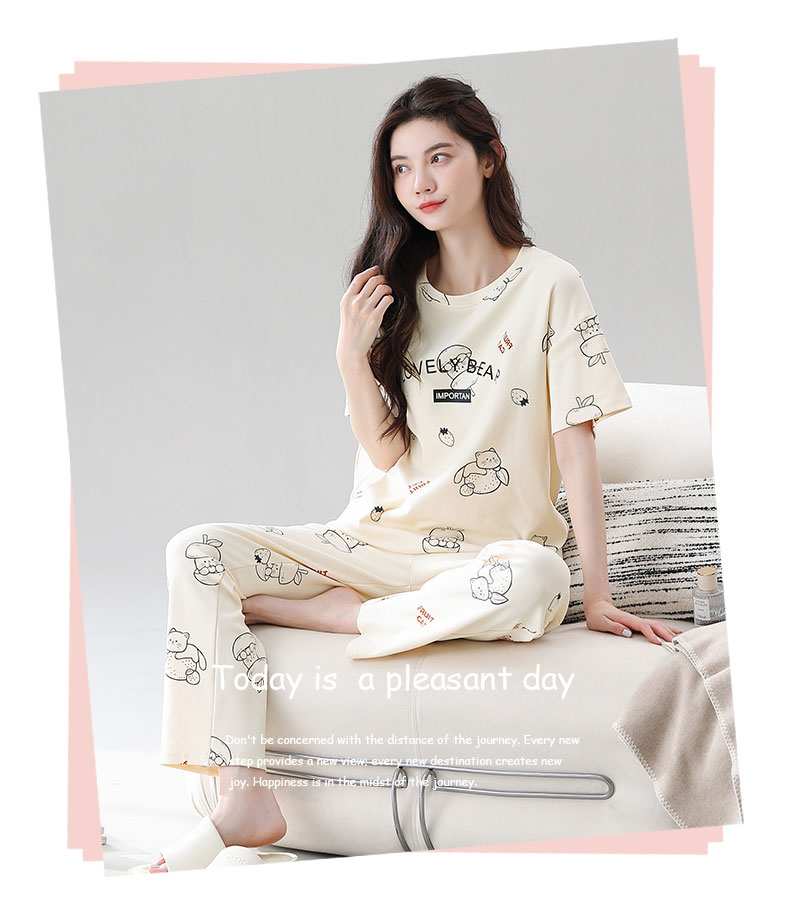 Quần áo mặc nhà cotton 8073