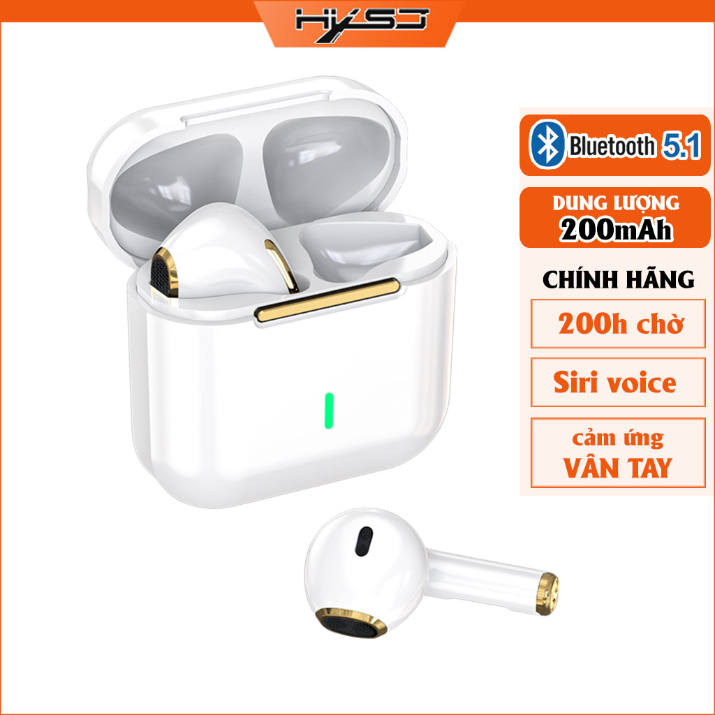 Tai Nghe True Wireless Smart Touch Bluetooth điều khiển cảm ứng hỗ trợ nghe đơn hoặc đôi 2 bên tai với micro HD chống ồn dành cho smartphones - Hàng Chính Hãng