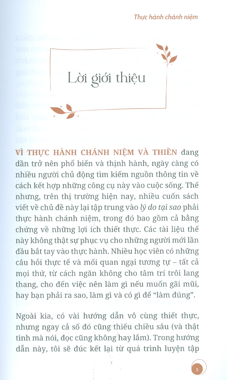 THỰC HÀNH CHÁNH NIỆM