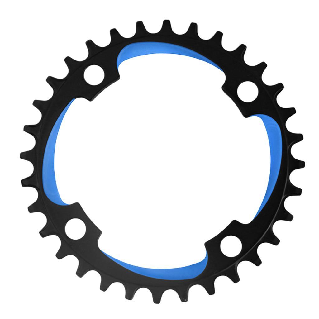 Bike Chainring, Round 104 BCD Mountain Bike Bicycle Single Speed Chainring - Lightweight Aluminum Alloy - Easy Installation - Select Colors & Sizes