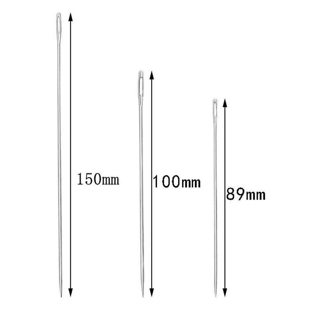 15 Pieces Large-eye Stitching Needles Hand Sewing with Case