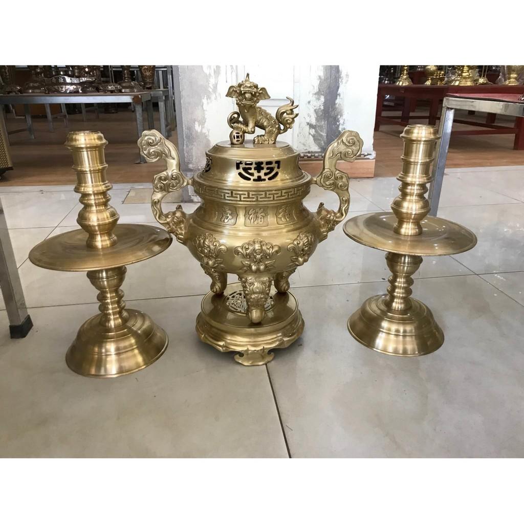ĐỒ ĐỒNG Ý YÊN - Bộ Tam Sự Sòi 40 bày biện Ban Thờ mang đến sự may mắn NẶNG 14KG