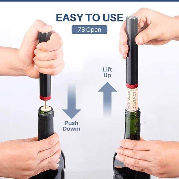 Dụng Cụ Mở Rượu Vang ️ Phương pháp hút chân không - Nhỏ gọn - Nhựa ABS cao cấp kim đồng