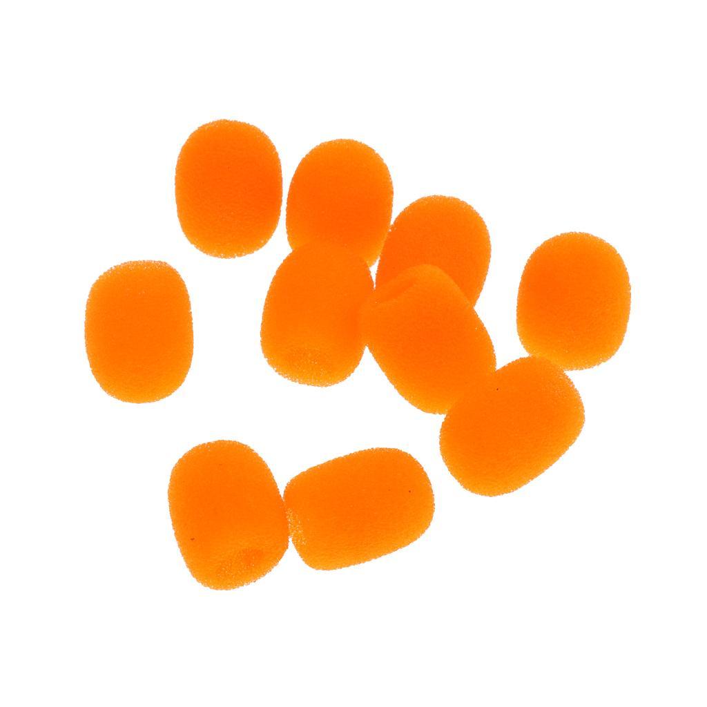 2-6pack 10 Pieces Microphone Windshield Foam Sponge Cover for Microphone Orange