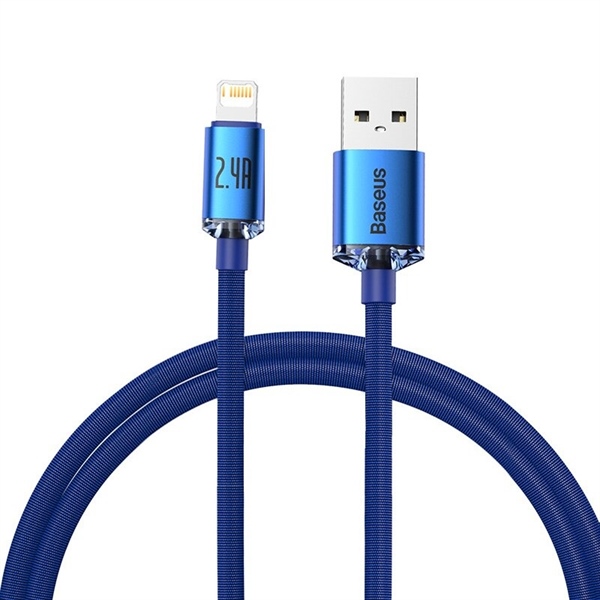 Cáp sạc nhanh, truyền dữ liệu tốc độ cao siêu bền USB to iP Baseus Crystal Shine Series Fast Charging Data Cable Ln 2.4A (Hàng chính hãng)